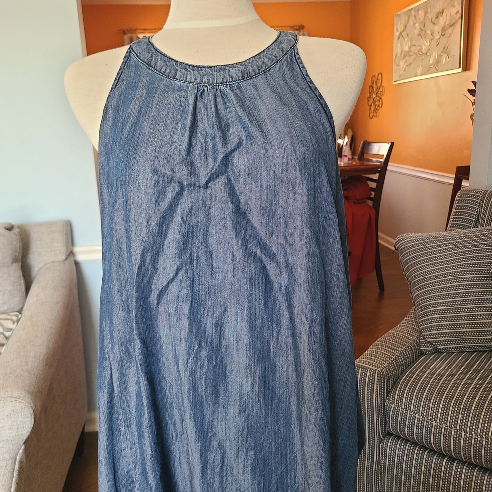 Ashley Stewart Blue Halter Top